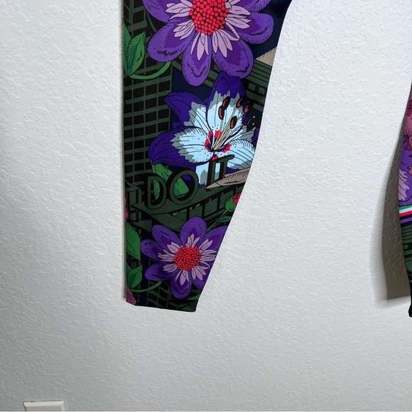 Nike Leggings Women 1X One Icon Clash Floral High Rise Tropical training run B25 - Picture 4 of 8